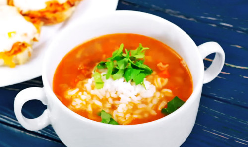 Суп с говядиной, рисом и овощами «Мастава»
