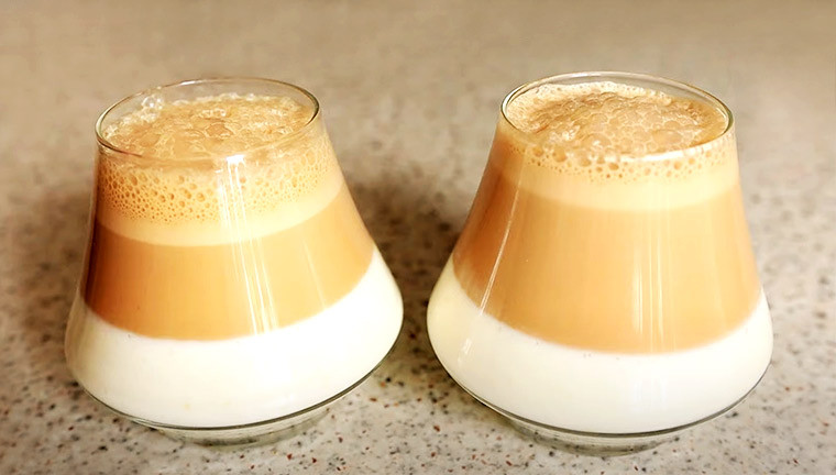 Молочно-кофейный десерт на желатине