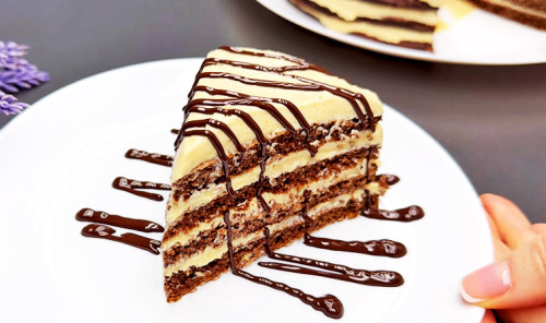 Шоколадно-ореховый торт на сковороде