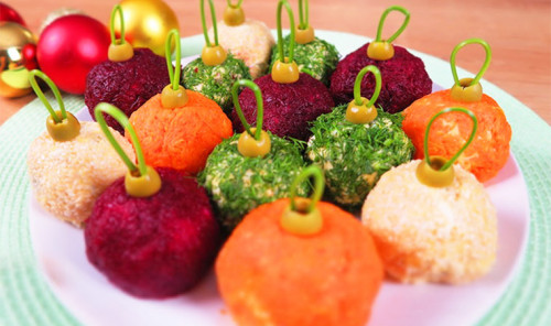Новогодний салат «Елочные шары»