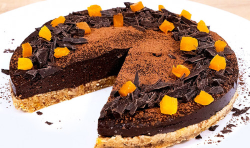 Фруктово-шоколадный торт без выпечки