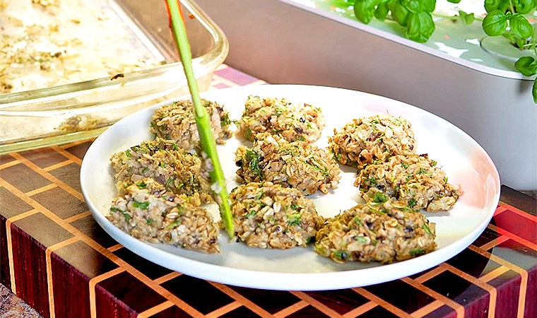 Овсяные котлеты с грибами